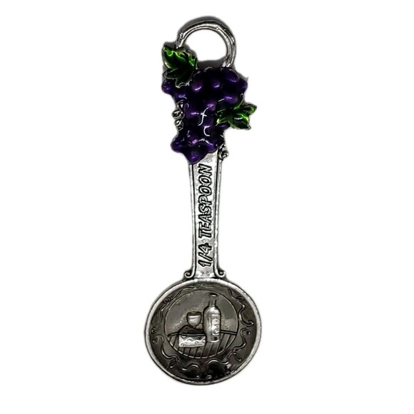 Measuring Spoon Replacement 1/4 Tsp Grape Wine Silver Tone Ganz Zinc - Picture 1 of 7